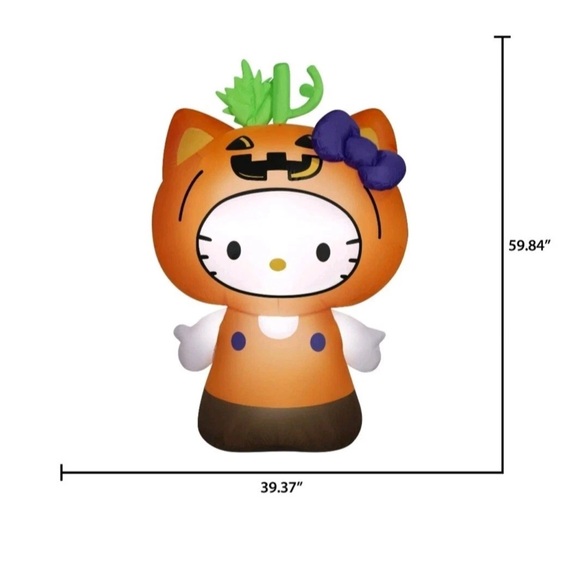 Hello Kitty Halloween Inflatable - Orange and Green - Picture 5 of 5